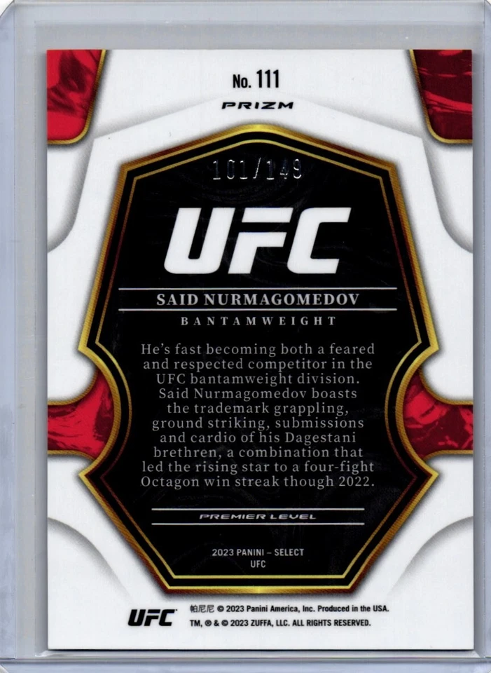 Panini Select Said Nurmagomedov Purple /149 - Image 2 of 2