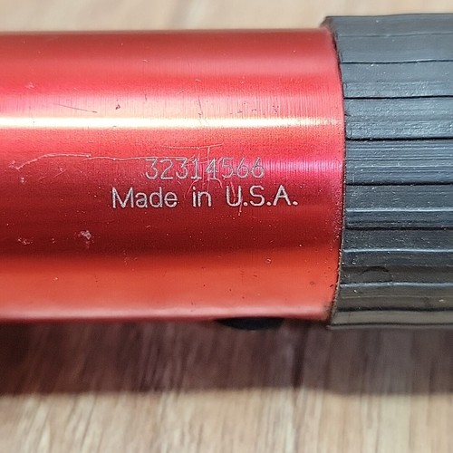 Vtg SNAP-ON Red Anodized Aluminum 3D Cell Flashlight Rubber Grip USA 32314566 - Picture 4 of 12