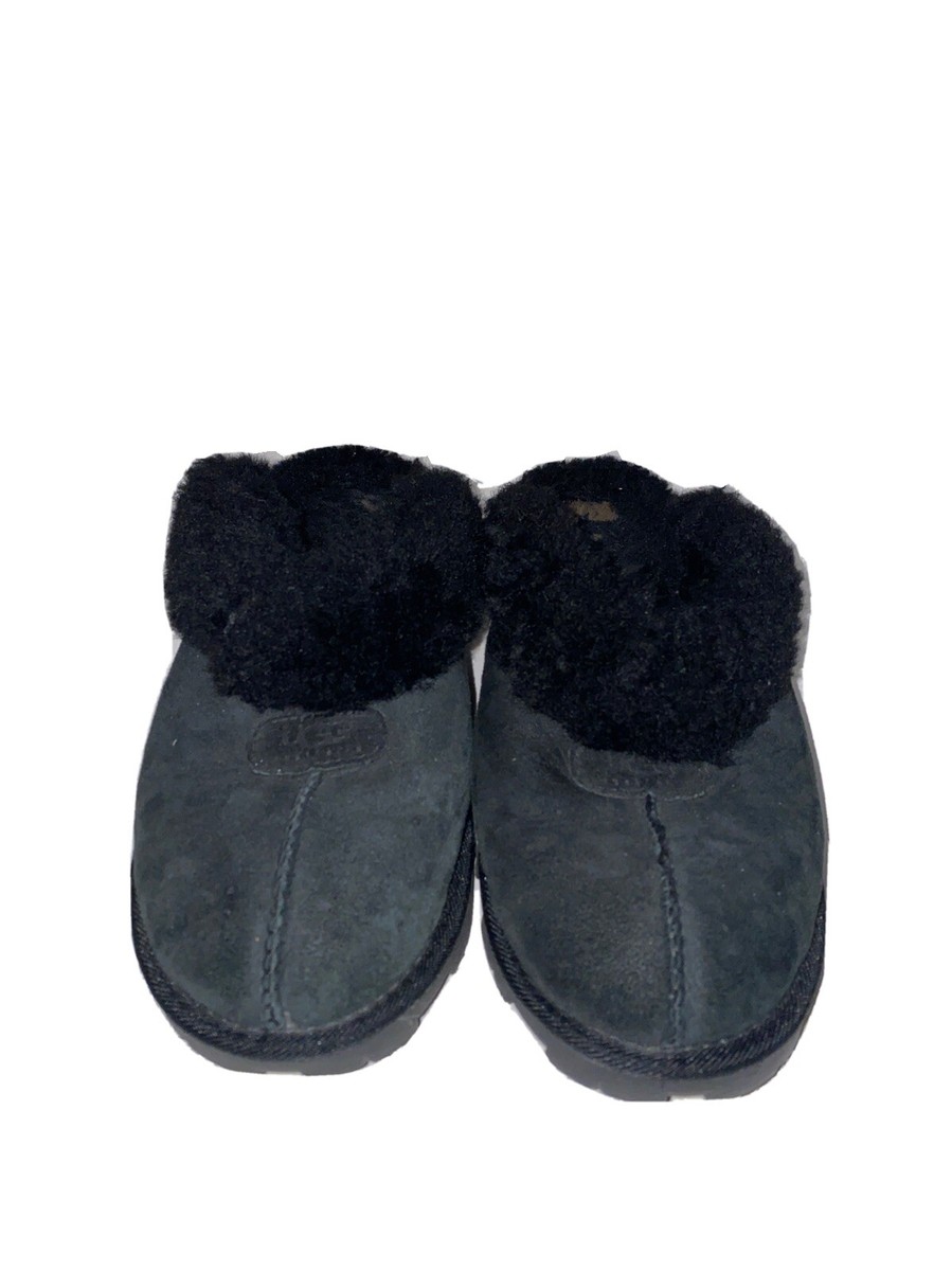 Ugg Australia Fleece/shearling Lined Leather Slides / Mules  display picture 3