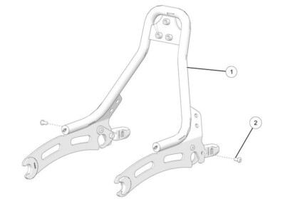 2025 2026 OE Indian Scout Syndicate Low Profile Backrest Black