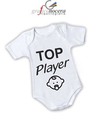Bodino Body Neonato Top Player nascita varie taglie idea regalo sorpresa 