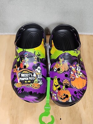 Disney Parks Halloween Mickey’s Pumpkin Patch Adult Clogs Crocs Size M6/W8 