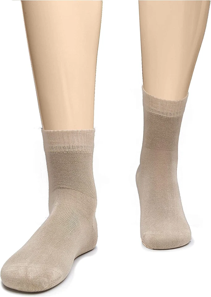 MEN Thin Diabetic Ankle BAMBOO Socks, Solid Colors, MEDIUM, Casual, 4-Pair - Image 4 of 4