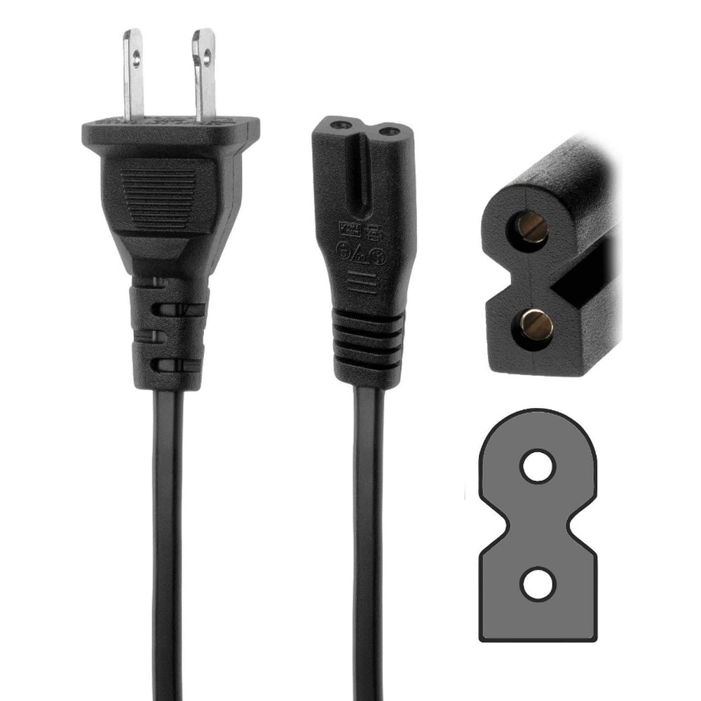 PwrON 6ft Polarized Power Cord Cable Lead for Sony ZS-YN7PS ZS-YN7