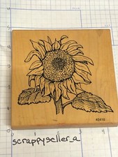 Wood Block Stamp LARGE...SUNFLOWER lot 142