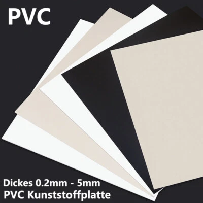 Schwarze/Weiße PVC Blatt Kunststoff Platte Harte Isolierplatte, Dicke 0.2mm-5mm - Bild 1 von 4