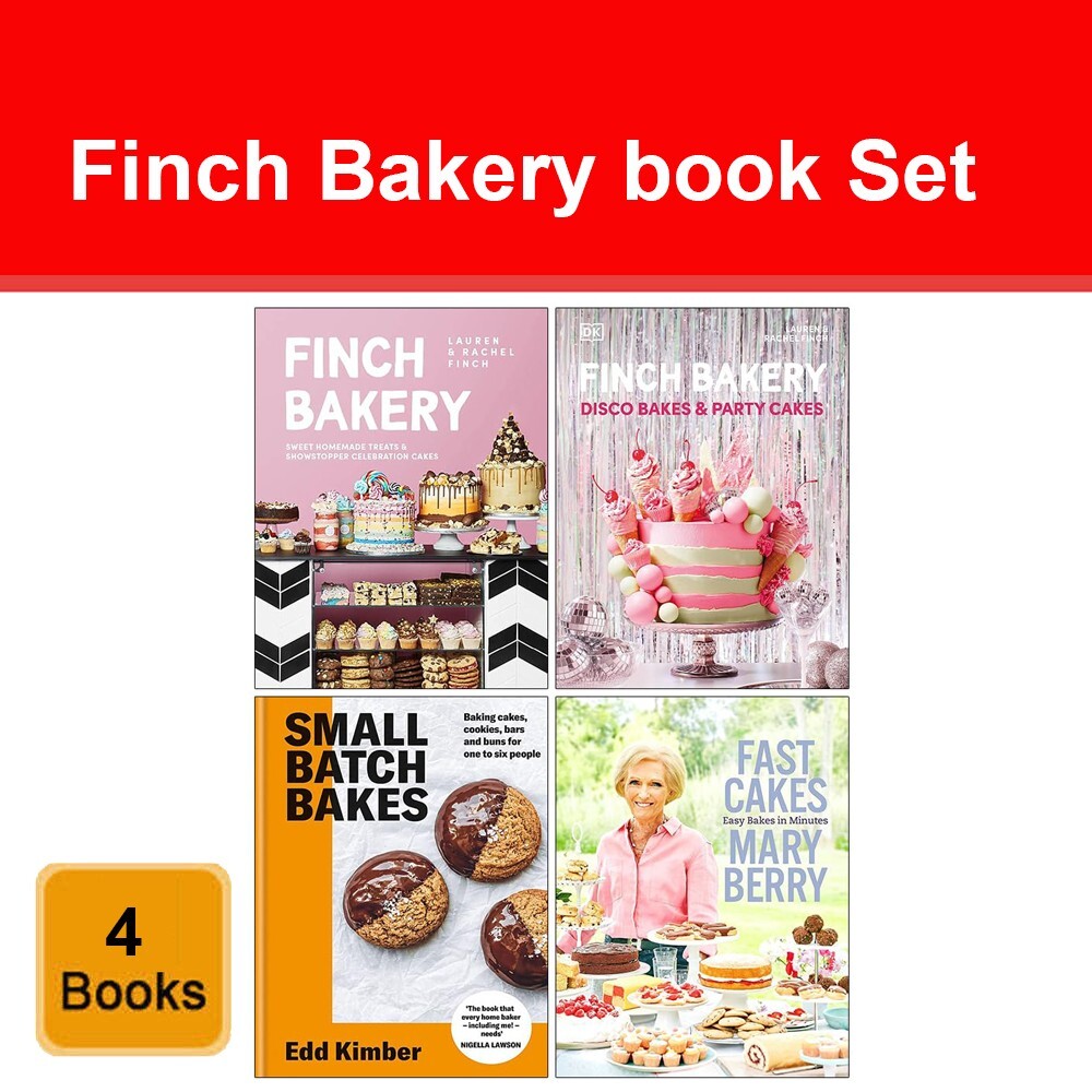 Finch Bakery, Disco Bakes and Party Cakes, Small Batch Bakes, Fast Cakes 4 books