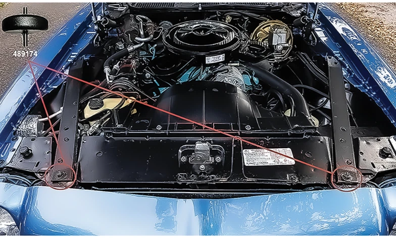 Juego de bujes estabilizadores de acero para parachoques delantero sólido OER para Pontiac Firebird 1973 Foto 4 de 4