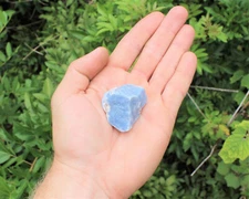1 Rough Natural Angelite Crystal ( Blue Stone, Raw Specimen Mineral Peru)