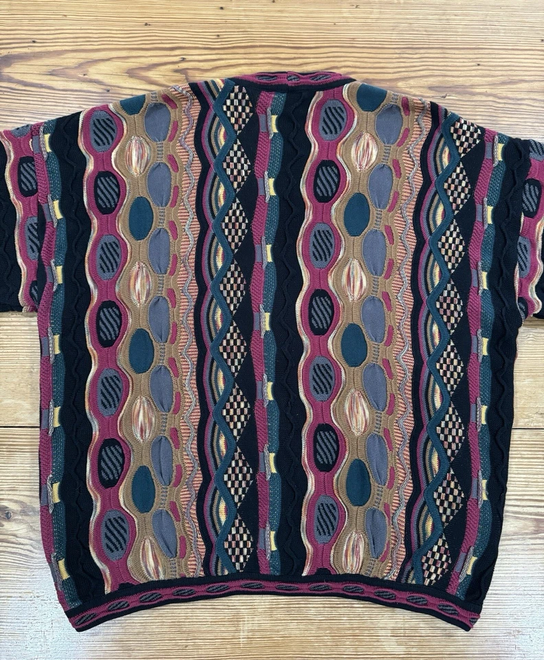 VTG 90’s TUNDRA 3D Cardigan Sz XXL 2X  Canada Coogi Like Biggie Legend - Image 4 of 4