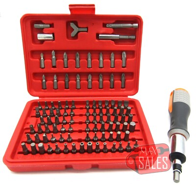 101pc Security Bit Set Torx Star Tamper Screws Hex Key Phillips Slotted Tri Wing