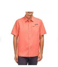 EDDIE BAUER Tech Woven Shirt UPF  Tea Rose Mens Size Large 