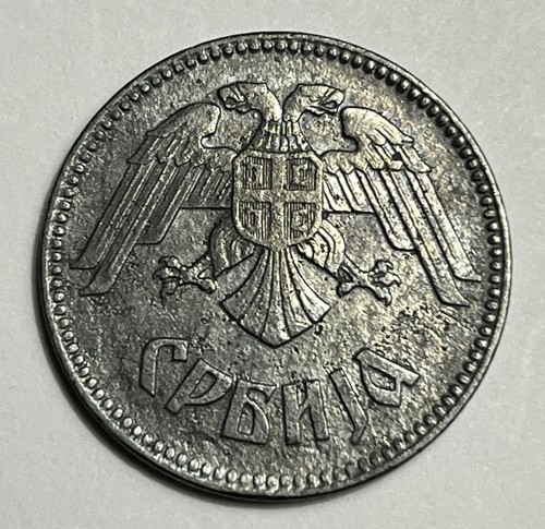 1943 SERBIA ,  10 DINARA , WWII GERMAN OCCUPATION  , ***  AU / UNC ***