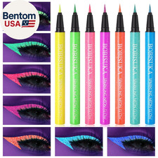 UV Shimmer Glow Liquid Eyeliner Set, 7 Colors Glitter Neon Colored Eyeliners Pen