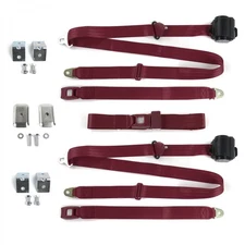  D Truck 1961-1965 Standard 3pt BURG Bench Seat Kit w/Brackets 3 Belts  