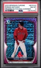 Roman Anthony 2023 Bowman Chrome Prospects Fuchsia Shimmer RC # /199 PSA 8