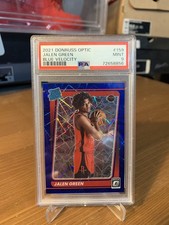 2021-22 Panini Donruss Optic Rated Rookie Jalen Green Blue Velocity Prizm PSA 9