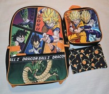 Dragon Ball Z Bioworld Anime Mochila Set de 3 Piezas Bolsa de Almuerzo y Estuche para Lápices