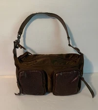 Francesco Biasia - Dark Bronze Purse Sequin Pockets / Shoulder Bag 11" x 5"