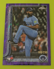 2025 Topp Chrome Update Seranthony Dominguez Purple RayWave Refractor /250