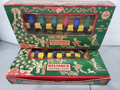 Lot Of 2 Sets Westinghouse No. 122 Reliance Decorative Outfit Christmas Lights