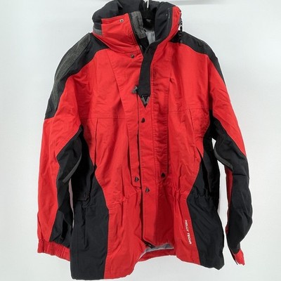 Helly Hansen Equipe Ski Jacket Mens L Red Black Waterproof Breathable Shell