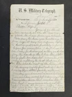 1865 antique CIVIL WAR soldier LETTER springfield tn MIL TELEGRAPH L H BUSHNELL