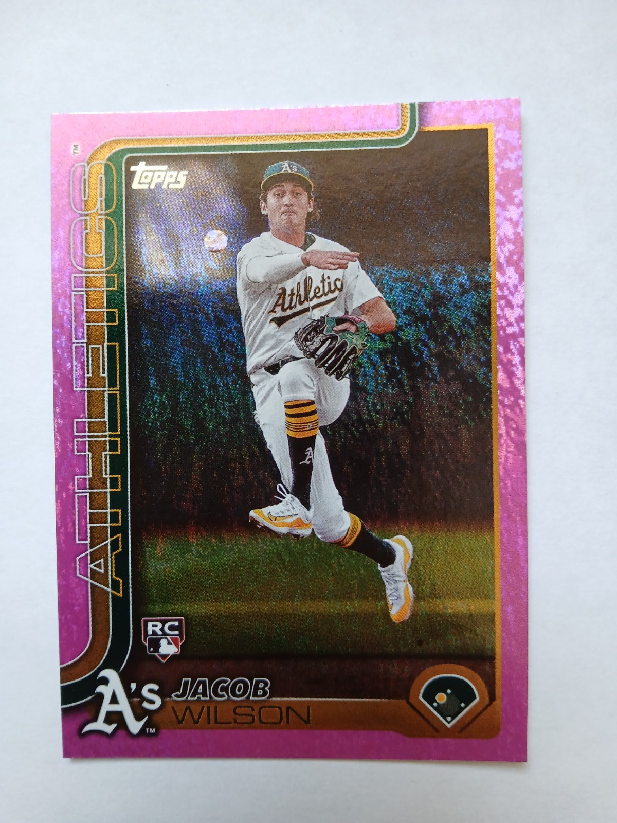 Special Insert 2025 Topps Series 1 -Jacob Wilson #314 Pink Holo Foil Rookie Card