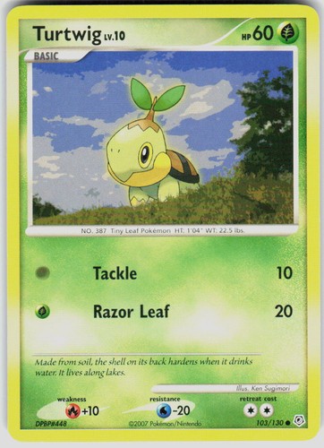 Turtwig 103/130 Diamond and Pearl Pokemon TCG