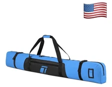 Blue Tonesport Padded Ski Bag for Air Travel -  Waterproof and Fully Padded