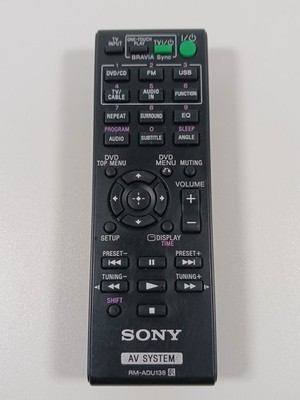 Sony RM-ADU138 AV System Remote DAV-TZ140 DAVTZ140 HBD-TZ140 HBDTZ140 - Tested