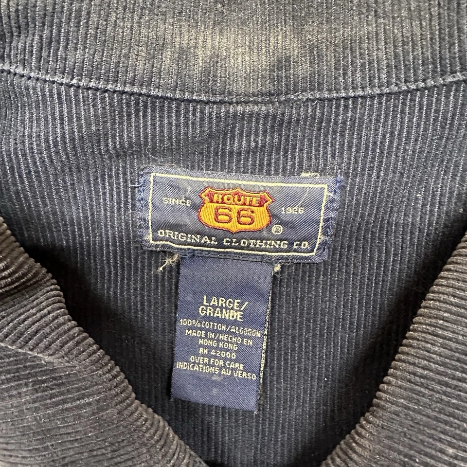 Chaqueta vintage Route 66 para mujer grande azul denim abotonada Western Barn Chore Foto 4 de 4