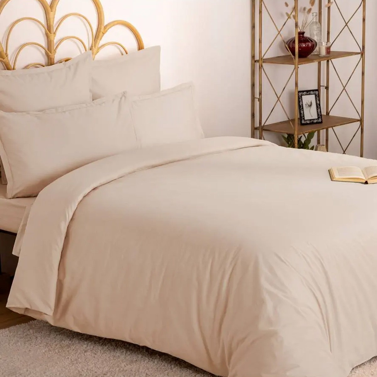 Housse de couette lin 240x220 cm linge de lit respirant pour adulte collection Intérieur