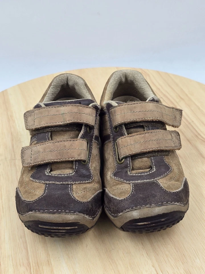 Zapatillas Stride Rite Brody de cuero marrón para niños pequeños talla 9,5 W Foto 3 de 4