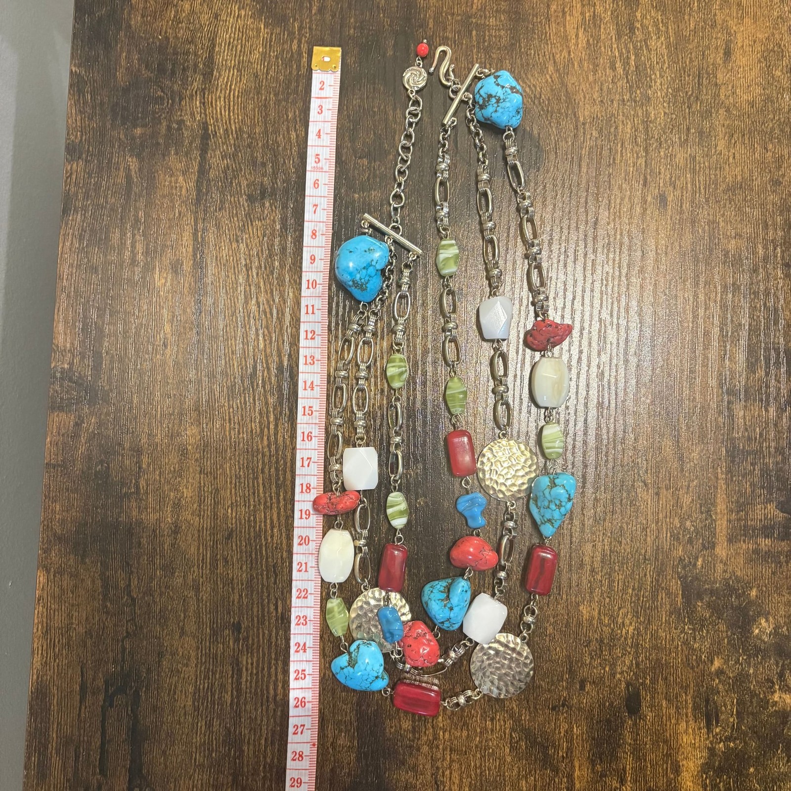 3-Strand Multi-Stone Mixed Bead Toggle Statement … - image 4