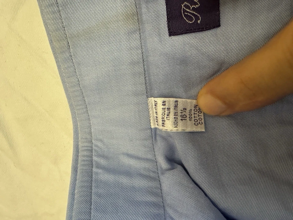 Camisa de vestir Ralph Lauren etiqueta púrpura con botones, 16,5 Foto 3 de 4