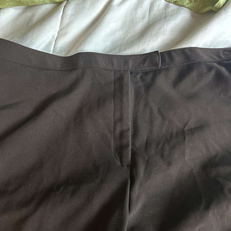 Sag Harbor Pull On Dress Pants Womes Size 16w brown zipper flattens Tummy NWT