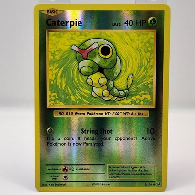 Caterpie 3/108 Pokemon TCG Reverse Holo Common XY Evolutions NM/M