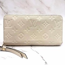 Louis Vuitton Monogram Empreinte Zippy Wallet Cream