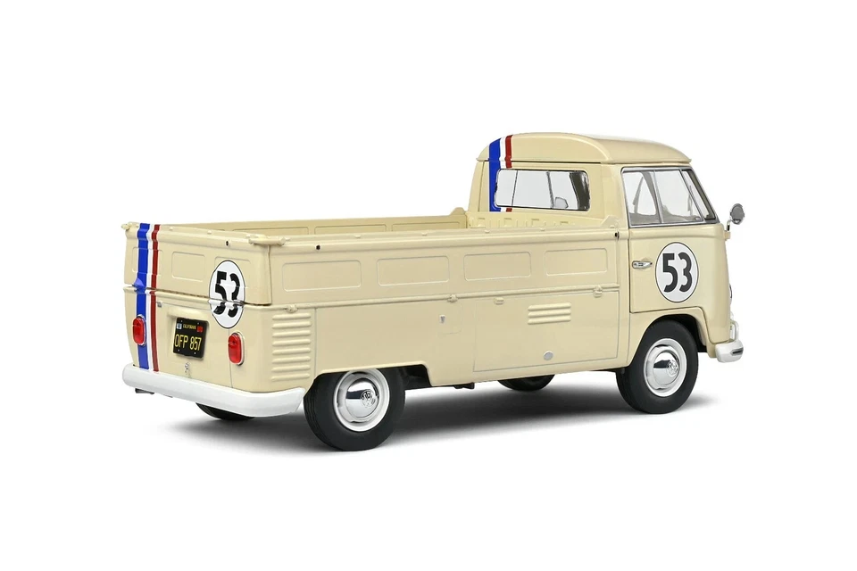 VOLKSWAGEN T1 T1 PICK UP RACER 53 BEIGE 1950 herbie Solido 1:18 S180670 - Immagine 2 di 4
