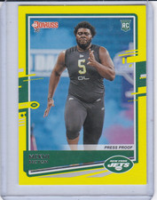 2020 Donruss Press Proof Yellow #270 Mekhi Becton