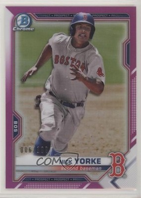 2021 Bowman Chrome Prospects Fuchsia Refractor 6/199 Nick Yorke #BCP-114 0m4q
