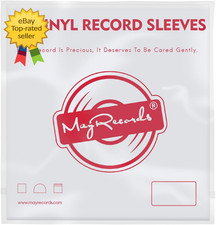 50Pcs 10 Inch Vinyl Record Outer Sleeves with Flap Clear Plastic Vinyl Record Sl