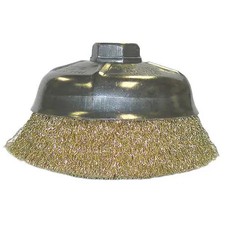 Weiler 93814 Crimped Wire Cup Wire Brush, 6", 0.020 "