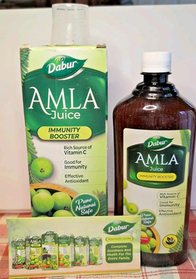 Dabur Amla Juice Source of Vitamin C Immunity Boosting 100% Ayurvedic Juice 1L