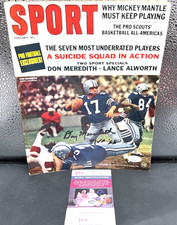 DON MEREDITH SIGNED SPORT Magazine Jan 1967  DALLAS COWBOYS MVP - JSA COA