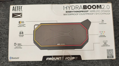 Altec Lansing HydraBoom 2.0 Bluetooth Speaker - Black, New, F1