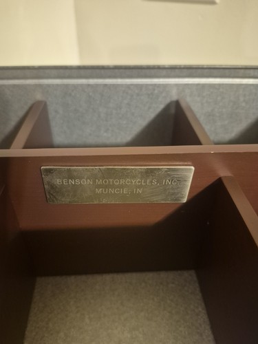 Harley Davidson Galvanized Metal Tray Box with Wood Removable Dividers 14"x9"x5" - Picture 4 of 7