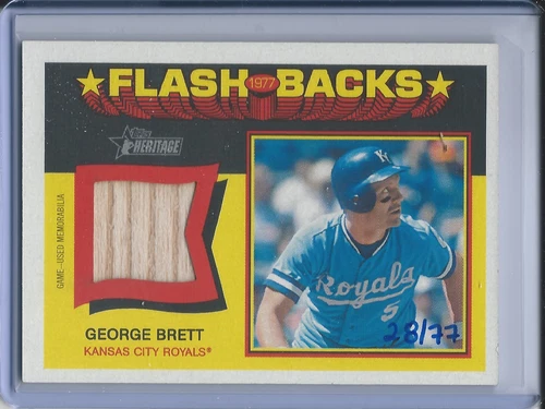 2026 Topps Heritage George Brett Flashbacks Relic /77 - Picture 1 of 2