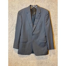 Ralph Ralph Lauren Mens Grey Pinstripe Two Button Blazer Sport Coat
